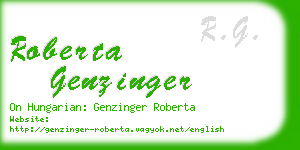 roberta genzinger business card
